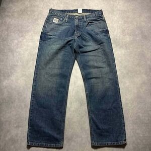 Cinch White Label Jeans Mens 34x32 Blue Relaxed Straight Leg Denim Western